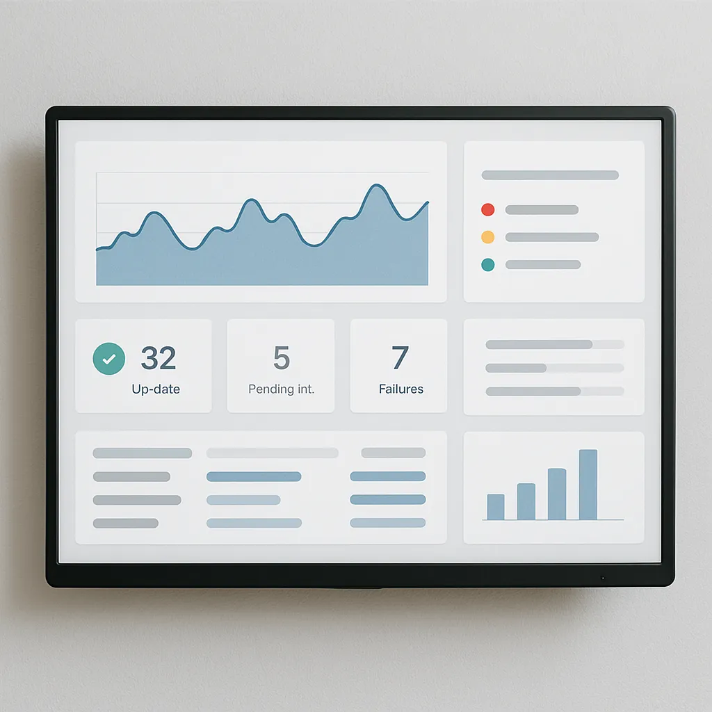 Patch dashboard with update status
