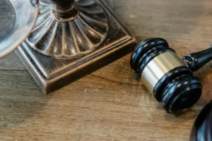IT compliance image with law and technology symbols