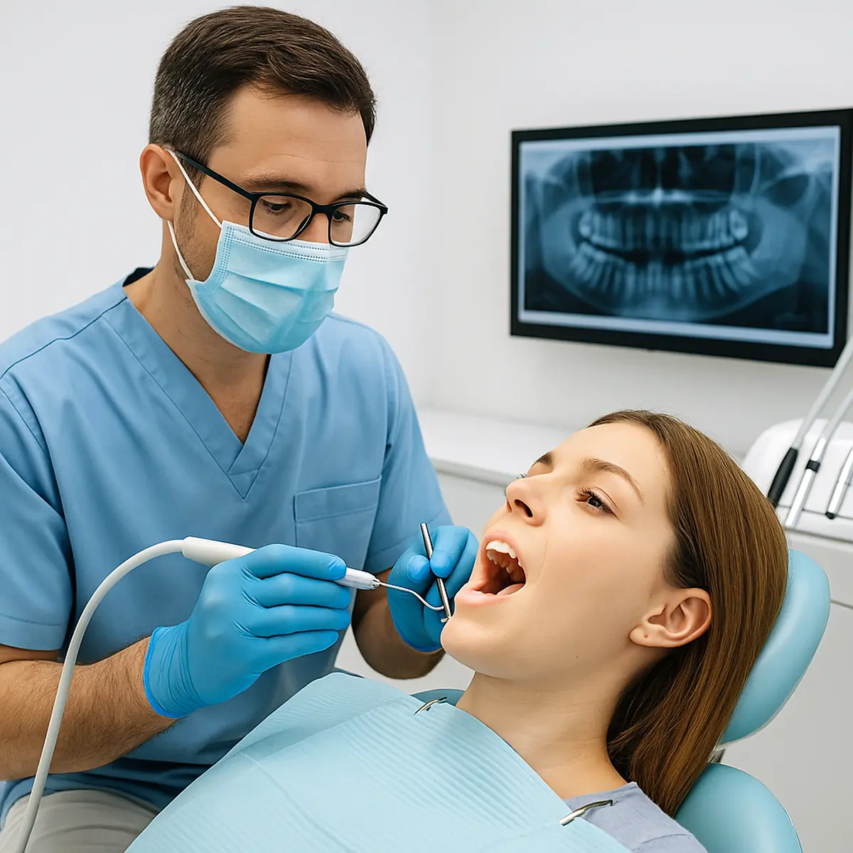 A dentist using technology to deliver great service.
