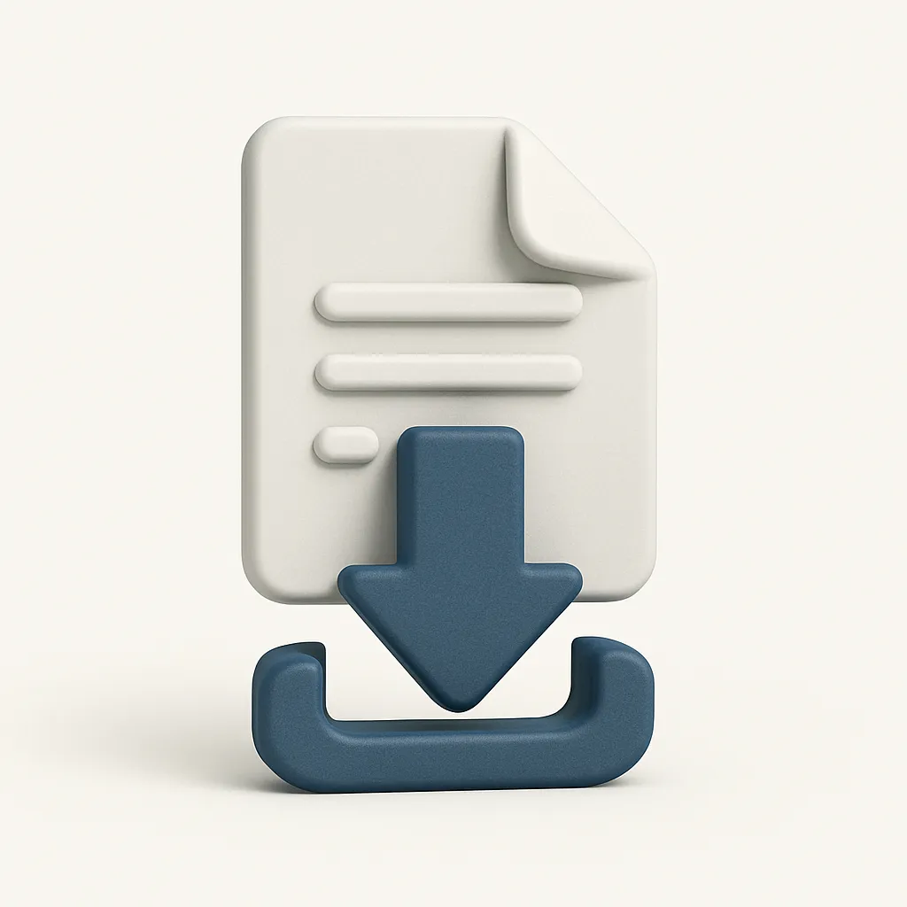 Symbol to represent downloading binary files.