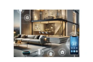 Image of smart technology used for automated lighting, security, and IoT.