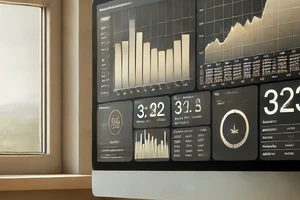 Image of IT dashboards and tools used to monitor network infrastructure.