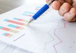 Data charts representing data management.