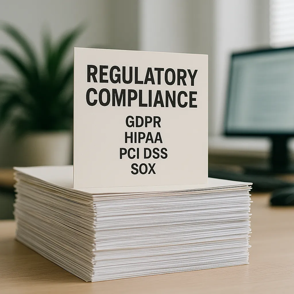 Image that shows a stack of regulatory papers.