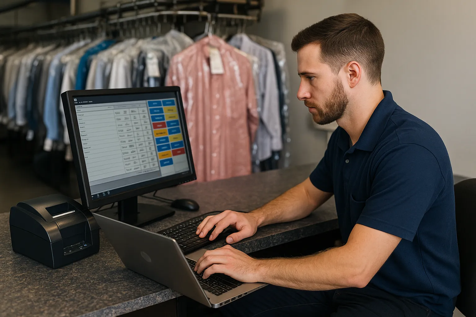 Tech support for garment tracking and dry cleaner POS systems